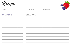 15 printable recipe card templates free