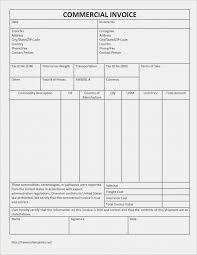 International Commercial Invoice Template Mercial Invoice Template