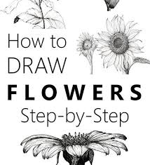 10 realistic flower drawings step by