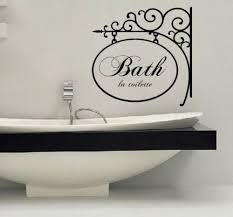 Bath La Toilette Words Bath Vinyl Decal