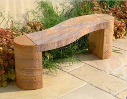 Modern Stone Garden Bench With Soft S