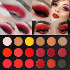 red orange gold eyeshadow palette red