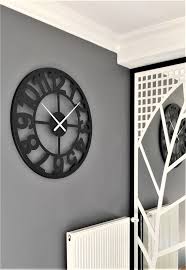 Metal Large Rustic Black Wall Clock