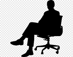 Büro & Schreibtisch Stühle, Geschäftsmann Silhouette, Ampere, schwarz,  Schwarz und weiß png | PNGWing