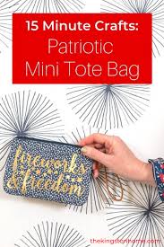 15 minute crafts custom mini tote bag