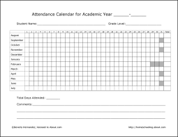 free printable home attendance