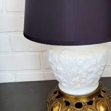 Milk Glass Lamp Makeover With Missing