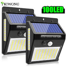 100 208 Led Solar Light Outdoor Waterproof Solar Motion Sensor Lights Security Wall Lighting For Garden Yard With Three Modes Solar Lamps Aliexpress