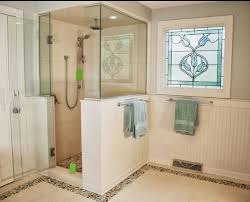 Half Height Tiled Shower Wall