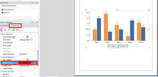 change report bar chart x axis and y