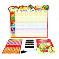 Details About Kids Healthy Eating Dry Erase Reward Chart W Parents Guide Pen Smiley Stickers
