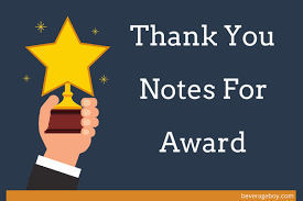 thank you notes for award beverageboy