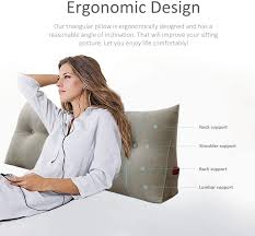 See more ideas about bolster pillow, pillows, bolsters. Wowmax Wedge Body Positioners Pillow Triangular Reading Bedrest Throw Pillows Bolster Headboard Back Support Lumbar Cushion Pillow For Daybed With Removable Cover Linen Cotton Blend Dusty Taupe Twin Home Kitchen Bed