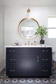 Dark Single Sink Bathroom Vanities