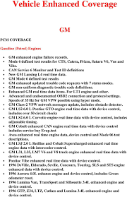 Car Code Software The Following Are Enhanced Data And Bi