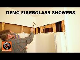 remove one piece fibergl showers