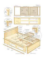 build a bed with storage canadian