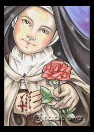 Saint Therese with Pink Rose by natamon - Saint_Therese_with_Pink_Rose_by_natamon