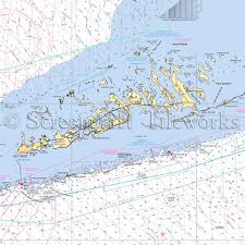 Florida Key West Lower Keys Big Torch Key Big Pine Key Nautical Chart Decor