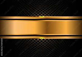 abstract gold banner on black square