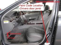 mercedes benz paint code location and