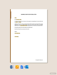 business invitation letter for an event