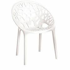 Modern White Plastic Garden Chair
