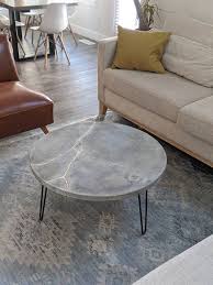 Concrete Kintsugi Round Coffee Table