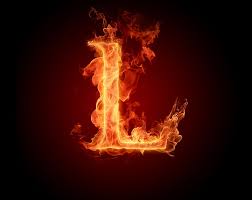 hd wallpaper burning letter l fire