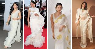 10 gorgeous white saree looks that are
