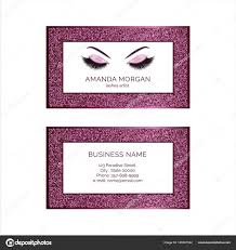 makeup artist business card vector