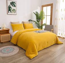 Jumeey Mustard Yellow Comforter Set