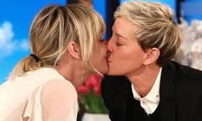 Ellen DeGeneres celebrates National Coming Out Day with photo where she is  kissing wife Portia | Daily Mail Online