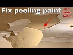 how to fix ling ceiling paint diy