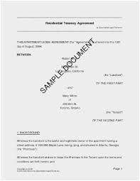 Residential Lease Agreement Ontario Template Residential Lease