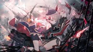 Female with white haired anime character, anime girls. Azur Lane Uploads 37 Z23 And Prinz Eugen Ironblood Beauties 9gag