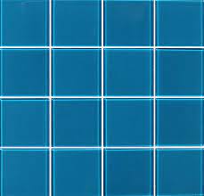 Solid Turquoise 3 X3 Glass Mosaic Tile