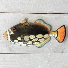 Brown Spotted Resin Tropical Fish Wall