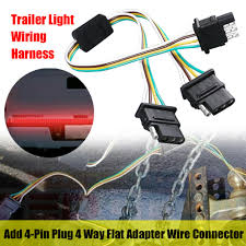 Start date nov 9, 2016. 1ft Trailer Light Wiring Harness Extension 4 Pin Plug 18 Awg Flat Wire Connector Ebay
