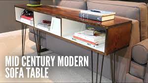 build a mid century modern sofa table
