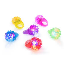 Flashing Colorful Led Light Up Bumpy Jelly Rubber Rings Finger Toys Party Favors 18 Pack By Super Z Outlet Walmart Com Walmart Com