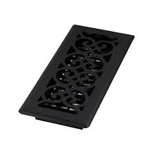 decor grates 4 in x 10 in black steel