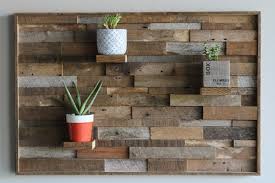 Reclaimed Wood Shelf Succulent Wall Art