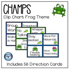 Champs Classroom Management Posters Frog Theme