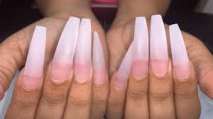 I love my nails in coffin shape. Long Coffin Acrylic Nails Acrylic Nails Tutorial Youtube
