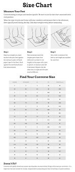 Specific Converse Size Chart For Toddlers Converse Jack