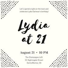 Black And White Dots Birthday Invitation Templates By Canva