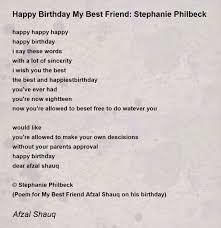 stephanie philbeck poem by afzal shauq