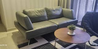 Adjustable Grey Leather Sofa Furniture
