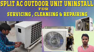 how to uninstall split ac outdoor unit
